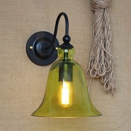 Amerikaans Landelijk Minimalistisch Blauw Glas Decoratieve Wandlamp Woonkamer Gang