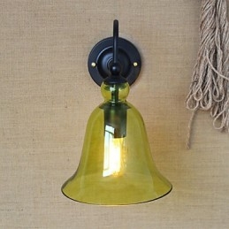 Amerikaans Landelijk Minimalistisch Blauw Glas Decoratieve Wandlamp Woonkamer Gang