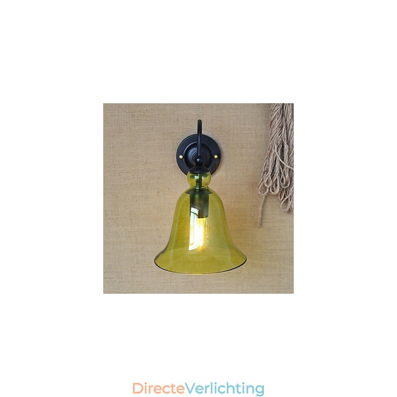 Amerikaans Landelijk Minimalistisch Blauw Glas Decoratieve Wandlamp Woonkamer Gang