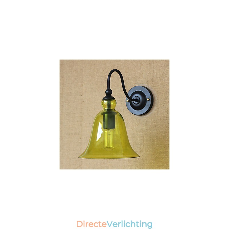 Amerikaans Landelijk Minimalistisch Blauw Glas Decoratieve Wandlamp Woonkamer Gang