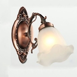 Retro Glas Eenvoudige Europese Moderne Elegantie Smeedijzeren Wandlamp Licht