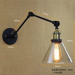 Mediterraan dorp Retro pastorale glazen decoratieve wandlamp Kledingwinkel Restaurant Koffie