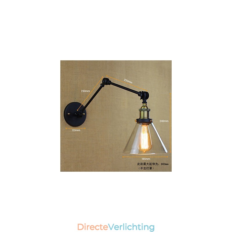 Mediterraan dorp Retro pastorale glazen decoratieve wandlamp Kledingwinkel Restaurant Koffie