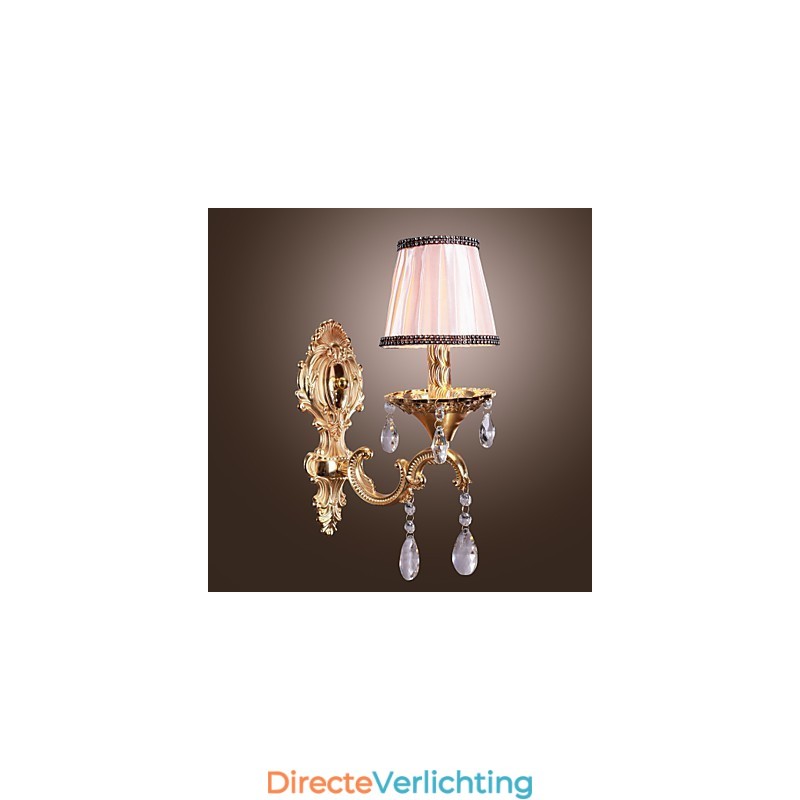 Elegante kristallen wandlamp in roze