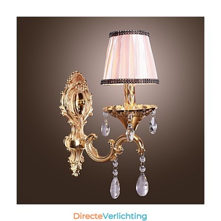 Elegante kristallen wandlamp in roze Elegante kristallen wandlamp in roze