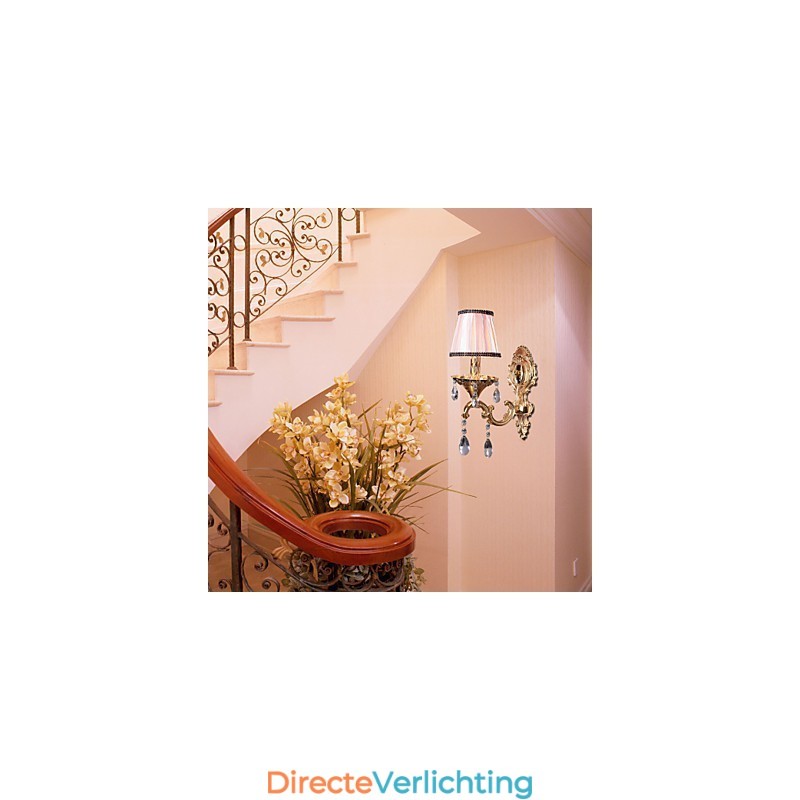 Elegante kristallen wandlamp in roze