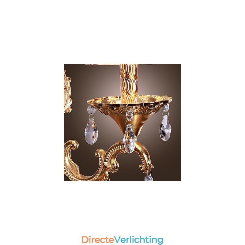 Elegante kristallen wandlamp in roze