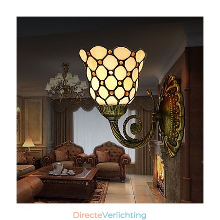 Europees Mediterrane Gecontracteerde Landelijke Creatieve Smeedijzeren Wandlamp Glazen Verlichting Europees Mediterrane Gecontracteerde Landelijke Creatieve Smeedijzeren Wandlamp Glazen Verlichting