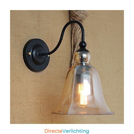 Amerikaanse landelijke minimalistische woonkamer hal versierde glazen wandlamp Amerikaanse landelijke minimalistische woonkamer hal versierde glazen wandlamp
