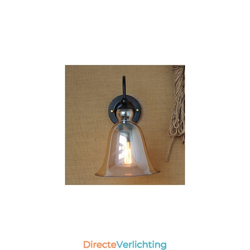 Amerikaanse landelijke minimalistische woonkamer hal versierde glazen wandlamp