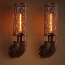 Herstel oude manieren smeedijzeren loft creatieve wandlampverlichting