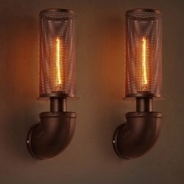 Herstel oude manieren smeedijzeren loft creatieve wandlampverlichting