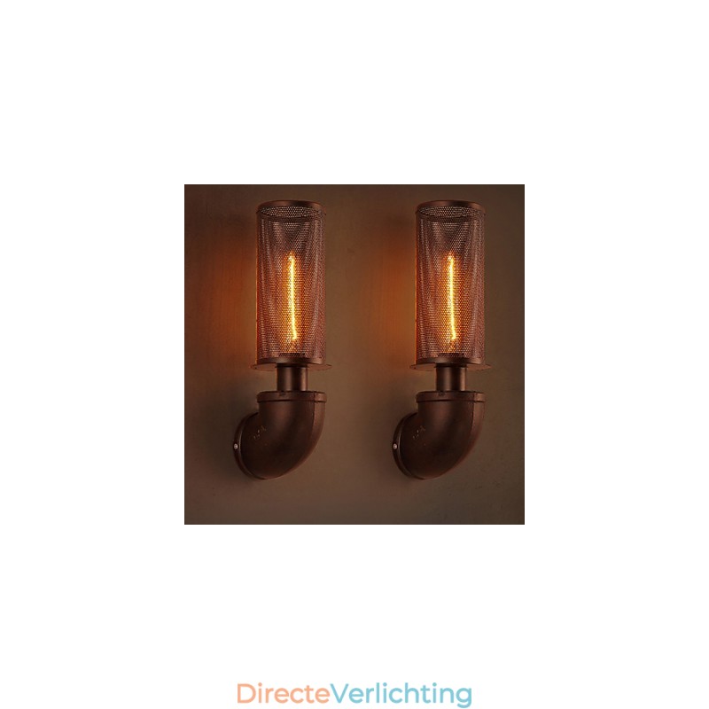 Herstel oude manieren smeedijzeren loft creatieve wandlampverlichting
