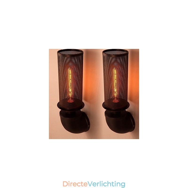 Herstel oude manieren smeedijzeren loft creatieve wandlampverlichting