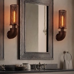 Herstel oude manieren smeedijzeren loft creatieve wandlampverlichting