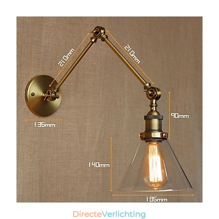 Industriële Stijl Retro Vintage Winkels Slaapkamer Moderne Kerk Hal Versierde Bronzen Wandlamp
