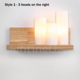 Mini Stijl Wandlampen met Glazen Kapjes Moderne Hedendaagse Houten Bamboe Wandlamp