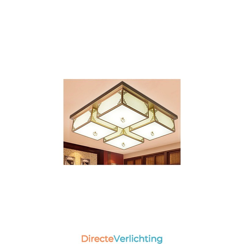 Een Chinese Stijl Lampen Ijzeren Plafondverlichting Sfeer Een