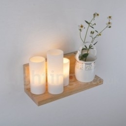 Mini Stijl Wandlampen met Glazen Kapjes Moderne Hedendaagse Houten Bamboe Wandlamp
