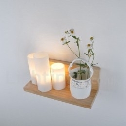 Mini Stijl Wandlampen met Glazen Kapjes Moderne Hedendaagse Houten Bamboe Wandlamp