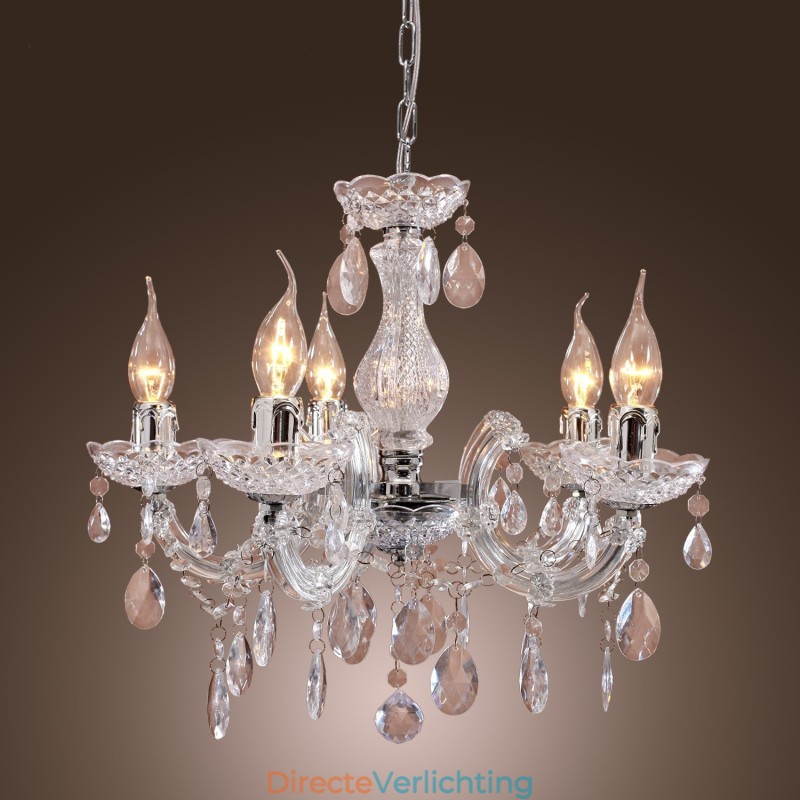 Upligh Chrome Plafondlamp Kaarslicht Acryl Armatuur Kroonluchter Hanglamp