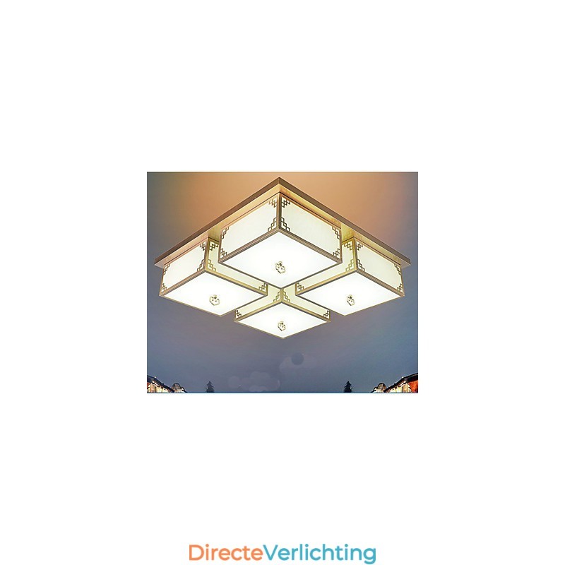 Een Chinese Stijl Lampen Ijzeren Plafondverlichting Sfeer Een