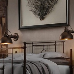 Loft Smeedijzeren Pot Creatieve Vintage Wandlamp Verlichting