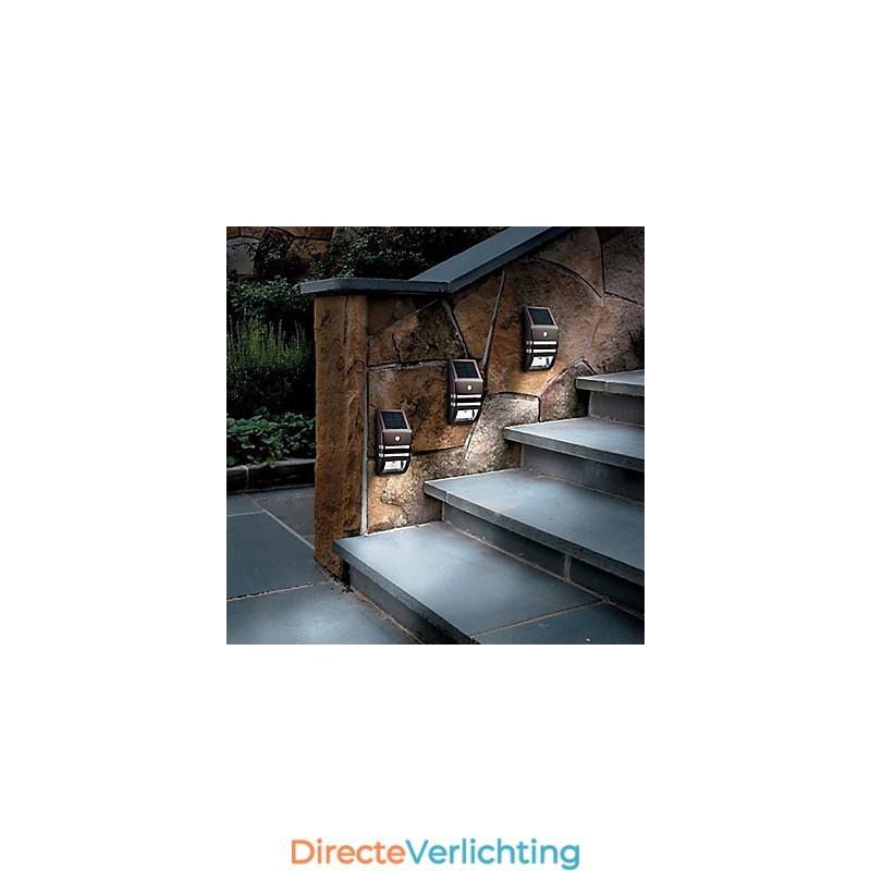 Zonne-witte wandlamp met PIR-bewegingssensor