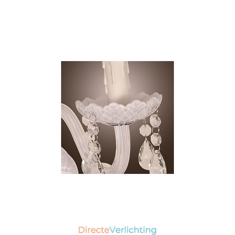 Kristallen wandlamp met 2 lampen in kaarslamp