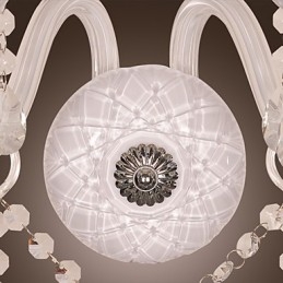Kristallen wandlamp met 2 lampen in kaarslamp