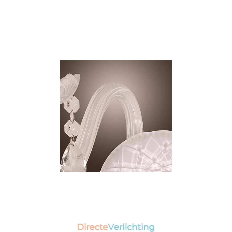 Kristallen wandlamp met 2 lampen in kaarslamp