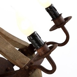 Mini Stijl Wandlampen Rustiek Lodge Hout Bamboe