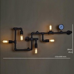 Wandlampen 5-lichts waterpijp ijzer mini-stijl industriële stijl land metaal