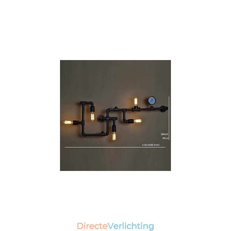 Wandlampen 5-lichts waterpijp ijzer mini-stijl industriële stijl land metaal
