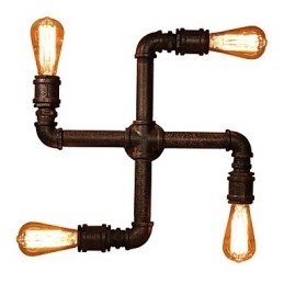 Retro Bar Iron Wandlampen Mini Stijl Rustieke Lodge Metaal
