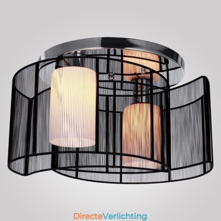 Plafondlamp Modern Design 2 Lampen Zwart Plafondlamp Modern Design 2 Lampen Zwart
