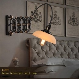 Vintage Industrieel Amerikaans Landelijk Restaurant Slaapkamer Studeerkamer Creatieve Trap Gangpad Lamp Telescopische IJzeren Wandlampen