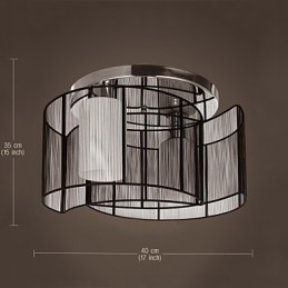Plafondlamp Modern Design 2 Lampen Zwart