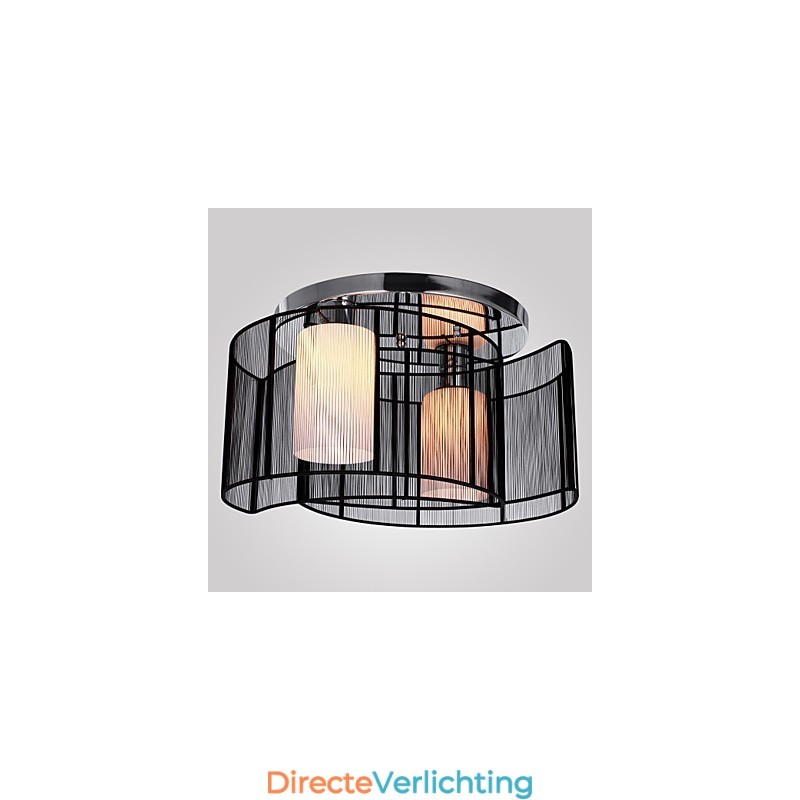 Plafondlamp Modern Design 2 Lampen Zwart