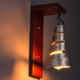 Antieke houten wandlampen 1 licht
