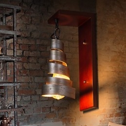 Antieke houten wandlampen 1 licht