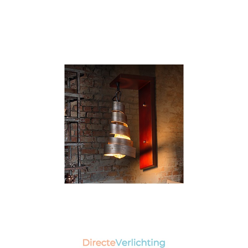 Antieke houten wandlampen 1 licht