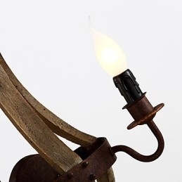 Mini Stijl Wandlampen Rustiek Lodge Hout Bamboe