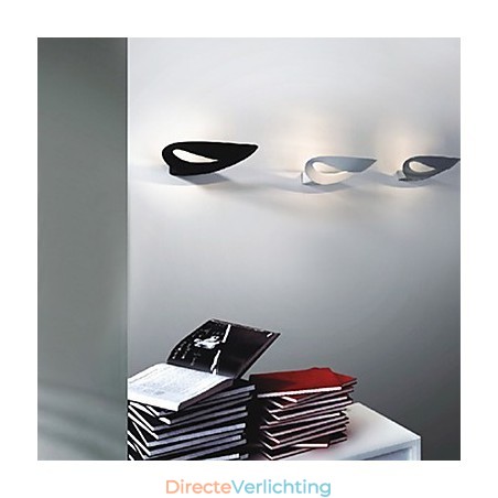Artistieke wandlamp met 1 lichtbron in zwart-wit Artistieke wandlamp met 1 lichtbron in zwart-wit