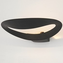Artistieke wandlamp met 1 lichtbron in zwart-wit