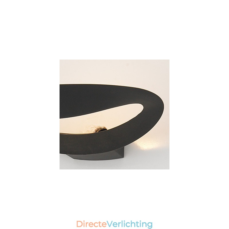 Artistieke wandlamp met 1 lichtbron in zwart-wit