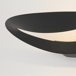 Artistieke wandlamp met 1 lichtbron in zwart-wit