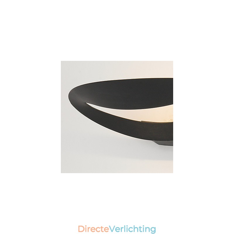 Artistieke wandlamp met 1 lichtbron in zwart-wit