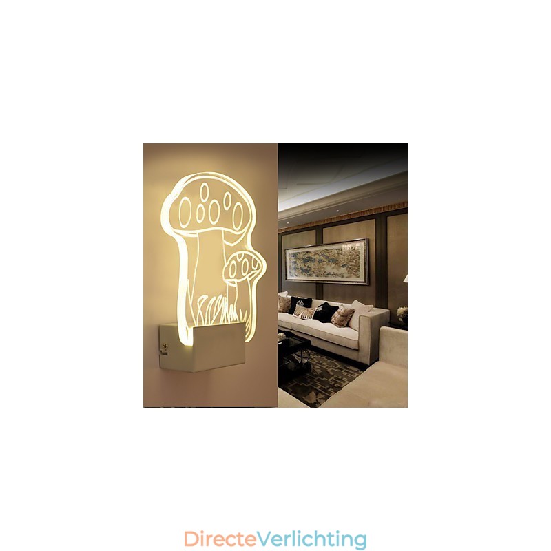 Acryl Wandlamp PVC Lamp Licht Modern Hedendaags Metaal