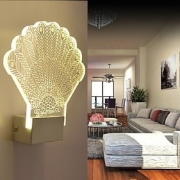 Acryl Wandlamp PVC Lamp Licht Modern Hedendaags Metaal